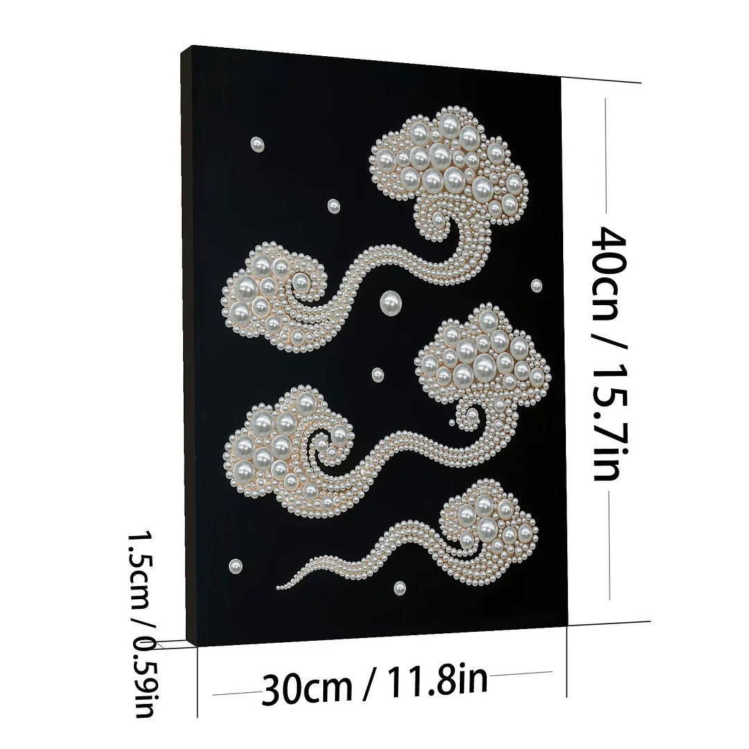 DIY Pearl Painting With Frame - Handmade Self-Adhesive Pearls - Jade Ruyi (30*40cm)