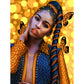 African Woman Full Round Diamond mosic embroidery