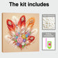 DIY Pearl Painting With Frame - Handmade Self-Adhesive Pearls - Feather (25*25cm)