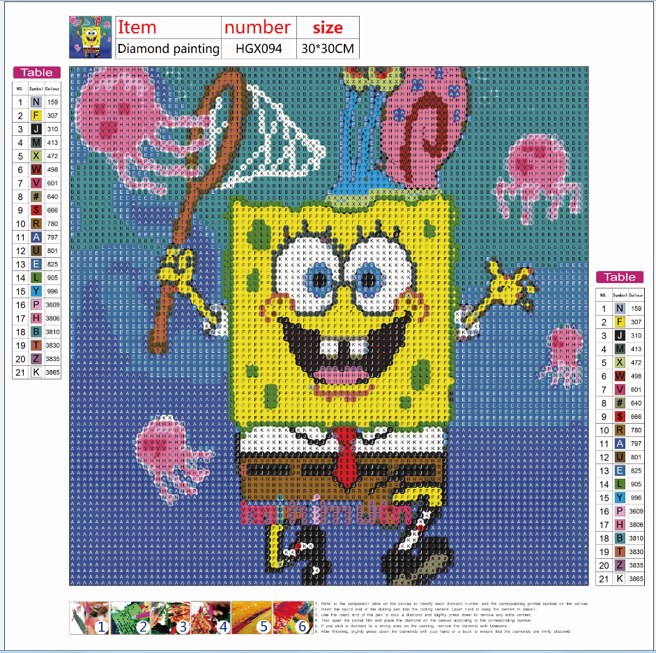 Diamond Painting - Full Round - Spongebob B