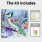 DIY Pearl Painting With Frame - Handmade Self-Adhesive Pearls - Bird (25*25cm)