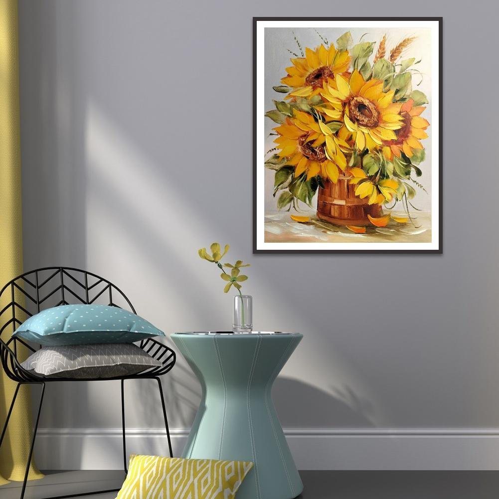 Diamond Painting - Full Round - Sunflower K