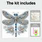 DIY Pearl Painting With Frame - Handmade Self-Adhesive Pearls - Dragonfly(25*25cm) A