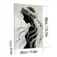 DIY Pearl Painting With Frame - Handmade Self-Adhesive Pearls - Elegant Girl (30*40cm) A