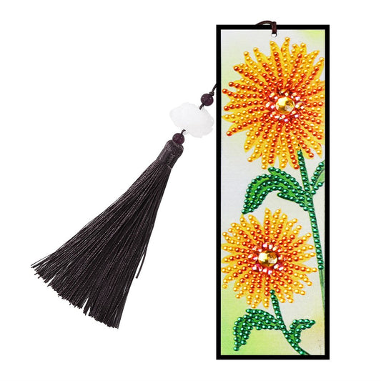 DIY Special Shaped Diamond Painting Bookmark Leather Tassel