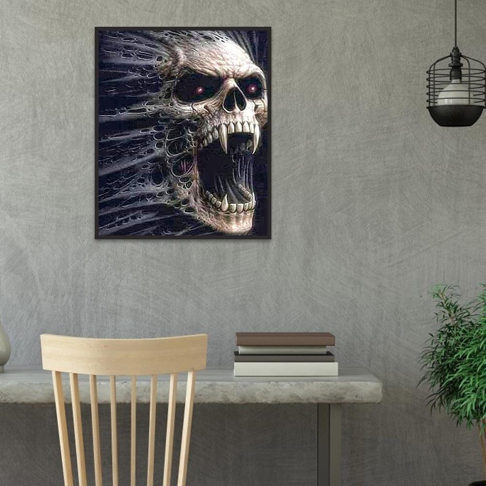 5D DIY Diamond Painting Kit  - Full Round - Skull Horror Head