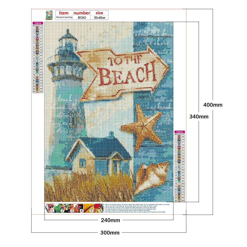Diamond Painting - Full Round - To The Beach A