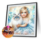 Diamond Painting - Full Round / Square - Cat and Girl Q