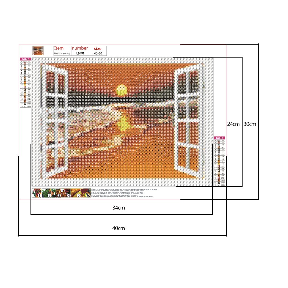 Diamond Painting - Full Round - Sea Sunset B