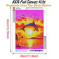 5D DIY Diamond Painting Kit - Full Round - jumping Dolphin D