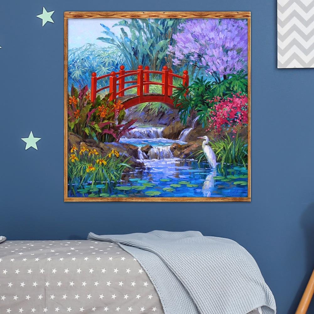 Diamond Painting - Full Round - Red Bridge