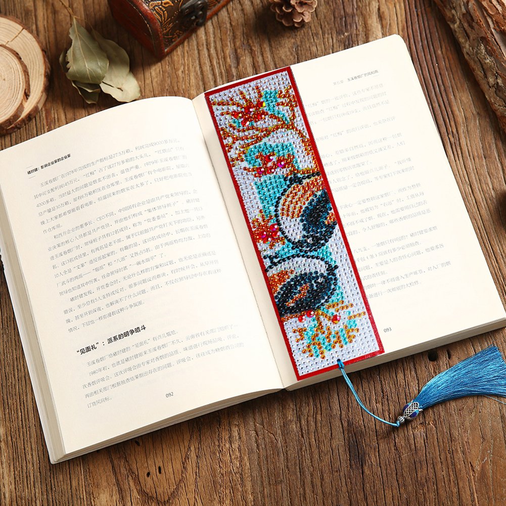 DIY Diamond Painting Bookmark with Tassel Bird