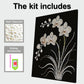 DIY Pearl Painting With Frame - Handmade Self-Adhesive Pearls - Orchid (30*40cm)