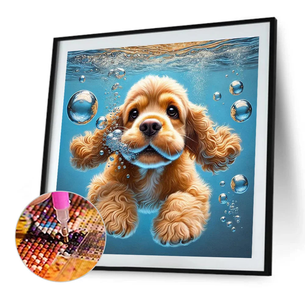 Diamond Painting - Full Round / Square - Diving Dog