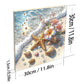 DIY Pearl Painting With Frame - Handmade Self-Adhesive Pearls - Seaside (30*30cm)