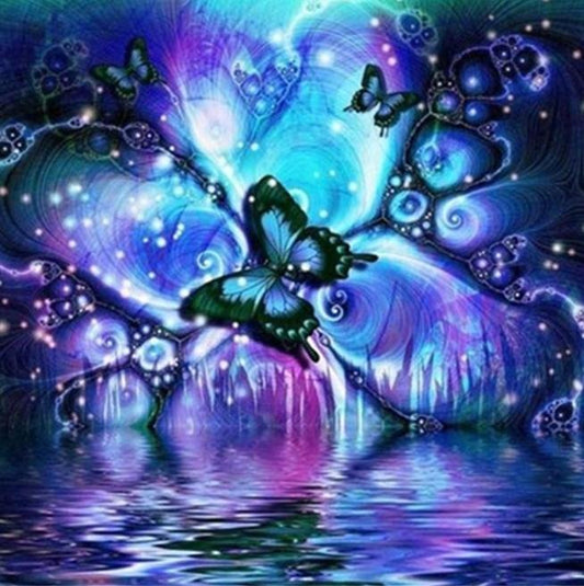 Butterfly Round Diamond Beads Art Painting