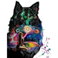 diamond painting art wolf and universe scenery