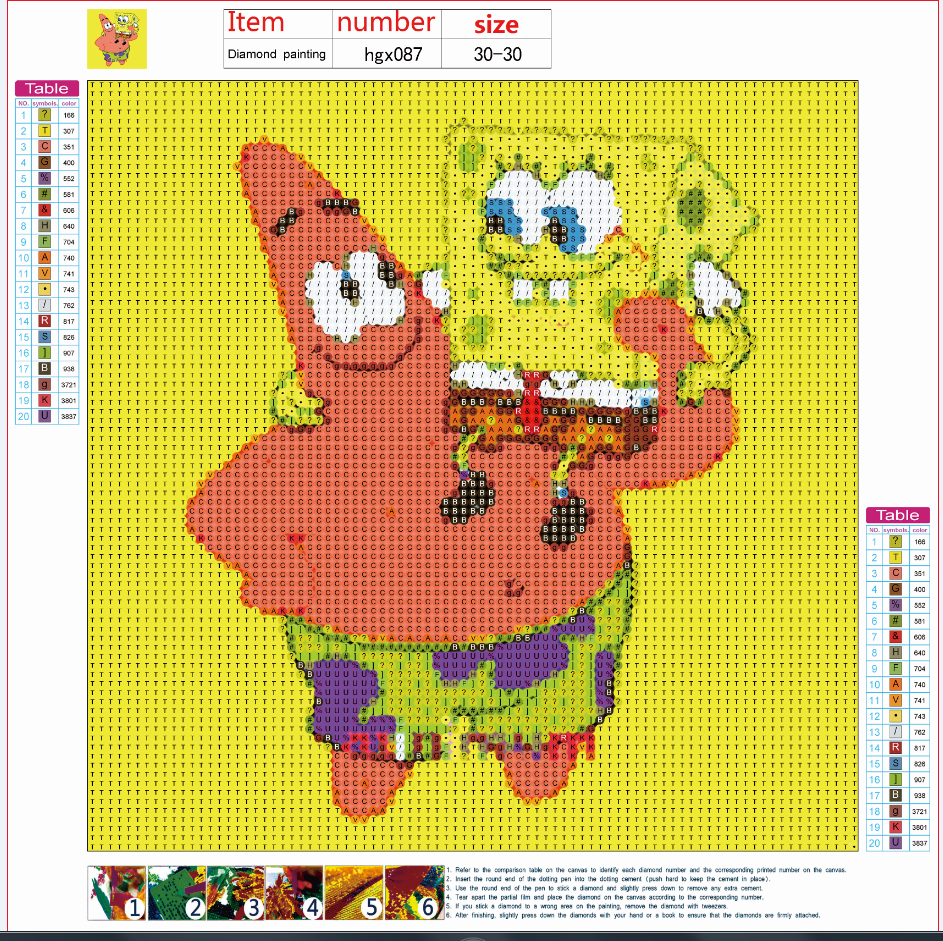 Diamond Painting - Full Round - Spongebob A