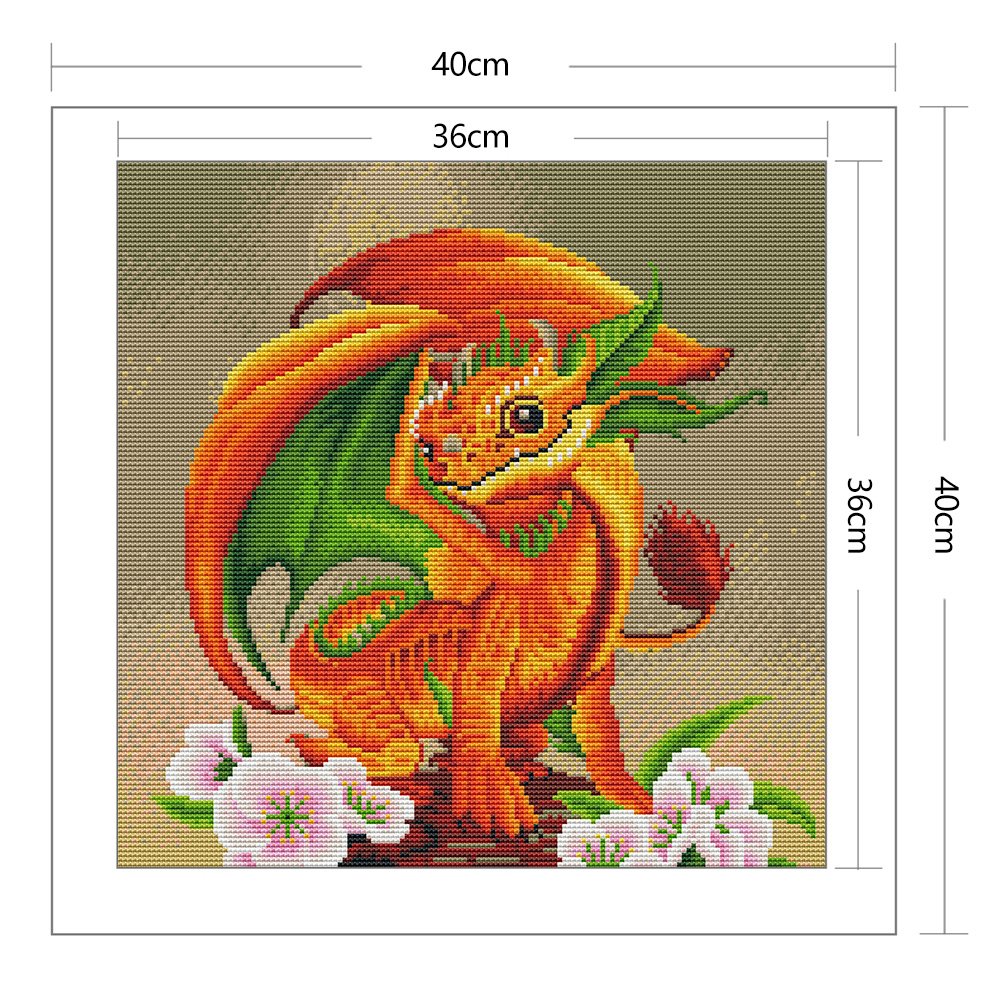 11CT Stamped Cross Stitch - Dragon(40*40CM) A