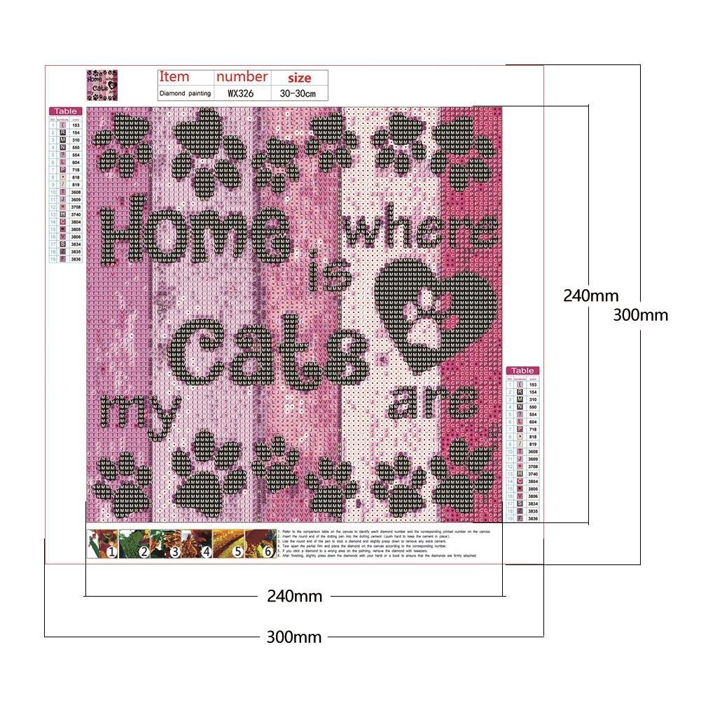 Diamond Painting - Full Round - Home is Where the Cats Are