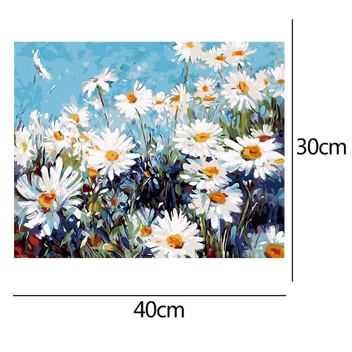 Acrylic Canvas Flower Field Wall Art Craft Decor