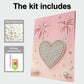 DIY Pearl Painting With Frame - Handmade Self-Adhesive Pearls - Heart (30*40cm) A