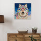 DIY Pearl Painting With Frame - Handmade Self-Adhesive Pearls - Wolf (25*25cm)