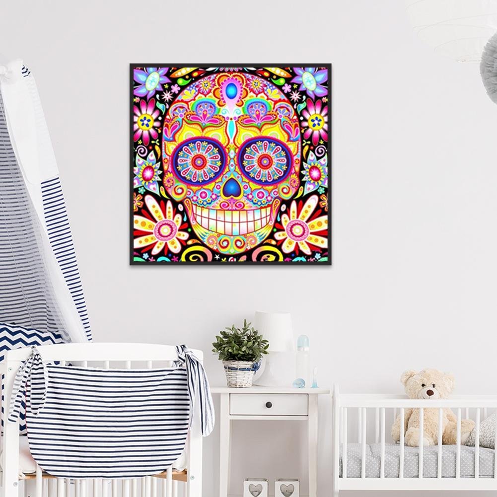 5D DIY Diamond Painting Kit - Full Round - Colorful Skull