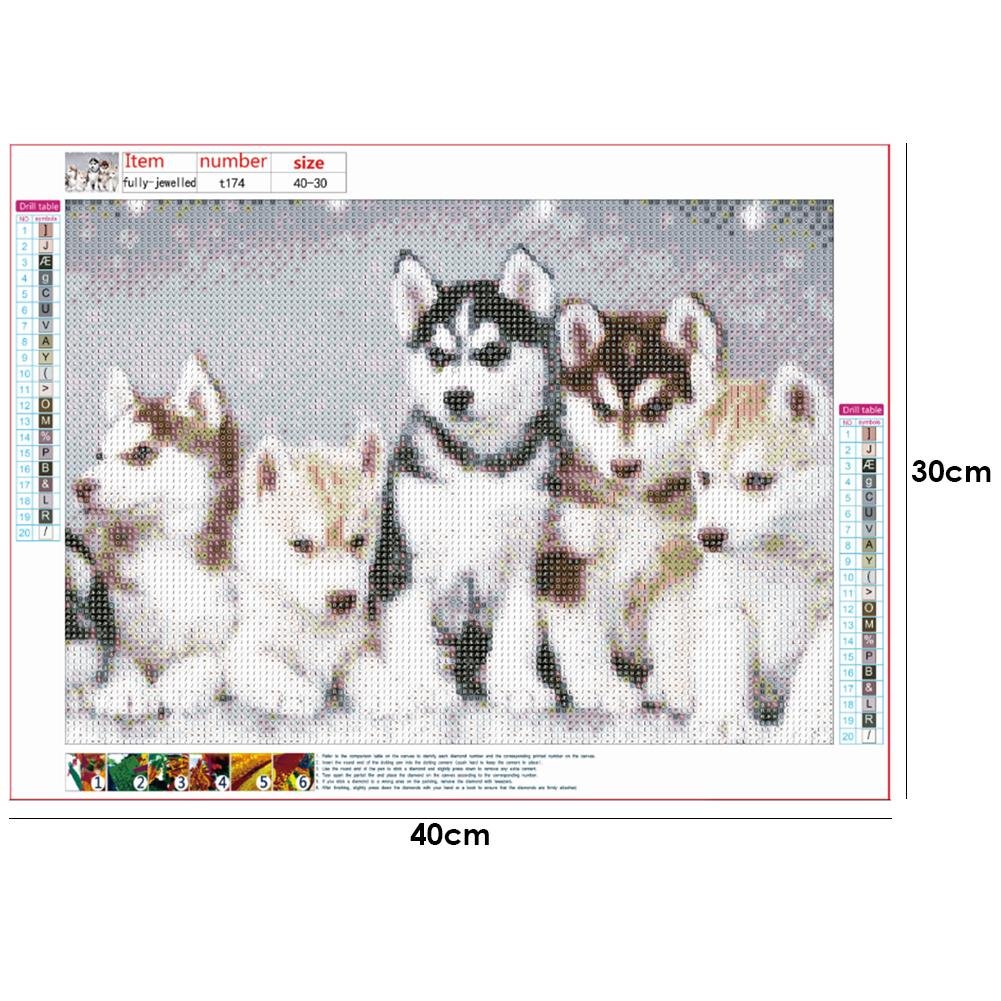 Diamond Painting - Full Round - Dog Family