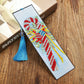 Christmas Model Diamond Painting Bookmark DIY Leather Tassel Book Marks