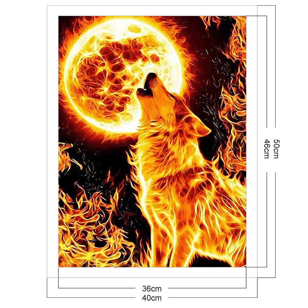 11ct Stamped Cross Stitch - Wolf (40*50cm) C