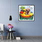 Diamond Painting - Full Round - Swimming Dog 1