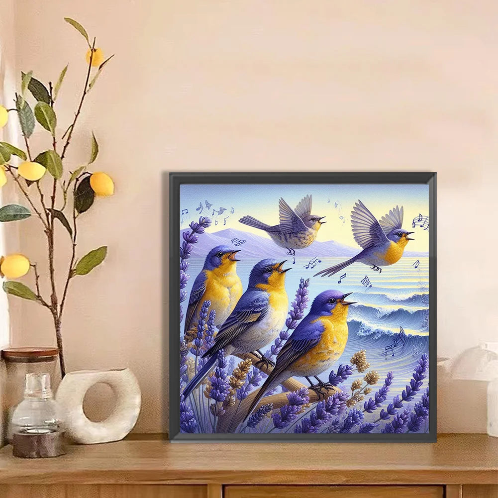 Diamond Painting - Full Round / Square - Bird Lavender
