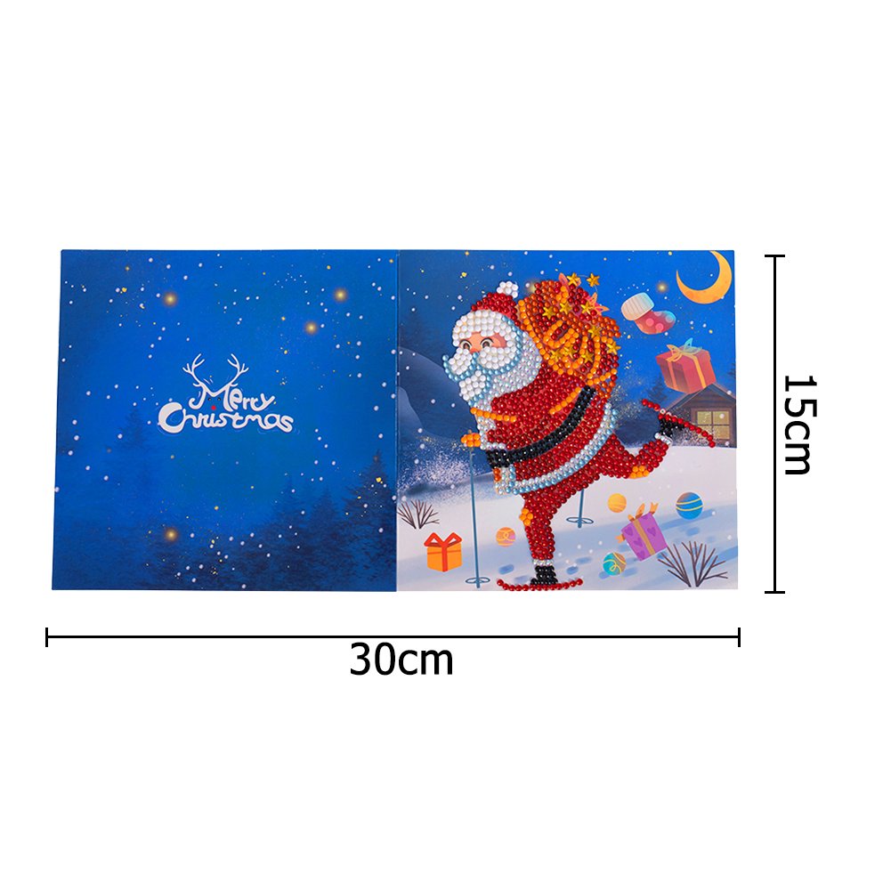 DIY Diamond Painting Greeting Card - Santa Claus D