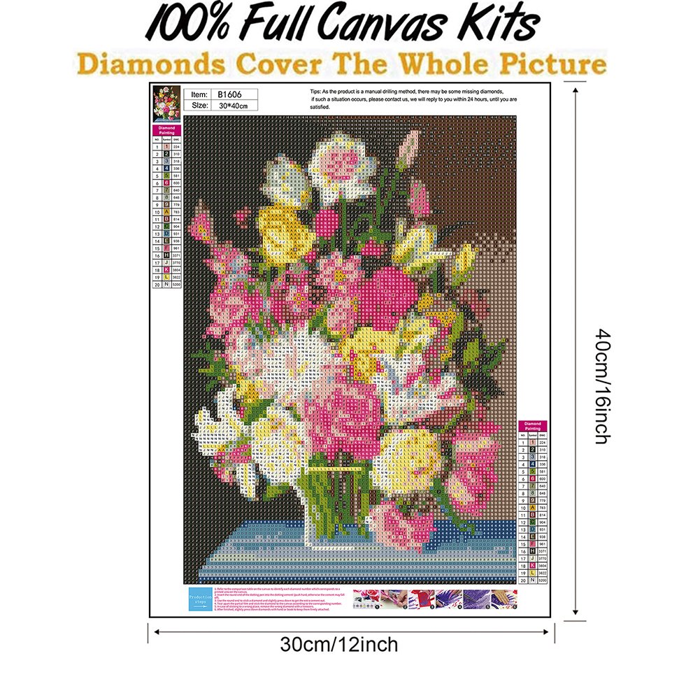 Diamond Painting - Full Round - Blossom Flowers A