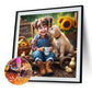 Diamond Painting - Full Round / Square - Dog and Girl C