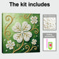 DIY Pearl Painting With Frame - Handmade Self-Adhesive Pearls - Four-Leaf Clover (25*25cm)