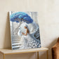 DIY Pearl Painting With Frame - Handmade Self-Adhesive Pearls - Peacock and Girl(30*40cm)
