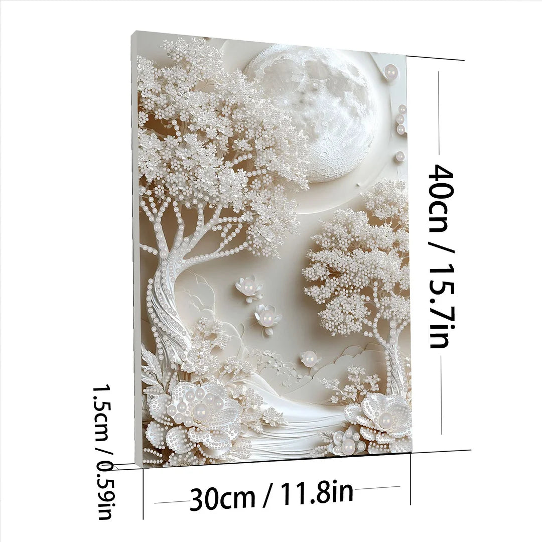 DIY Pearl Painting With Frame - Handmade Self-Adhesive Pearls - Tree(30*40cm)
