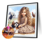 Diamond Painting - Full Round / Square - Dog and Girl G