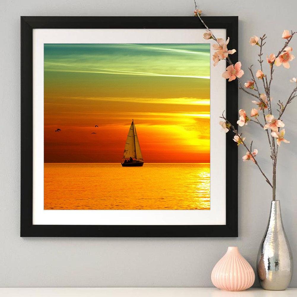 Diamond Painting - Full Round - Sunset Ship