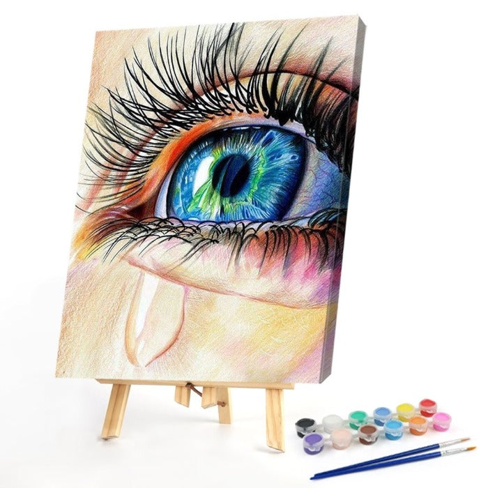 Eye With Tear 40x50cm Oil Paint By Numbers Picture DIY Painting M438