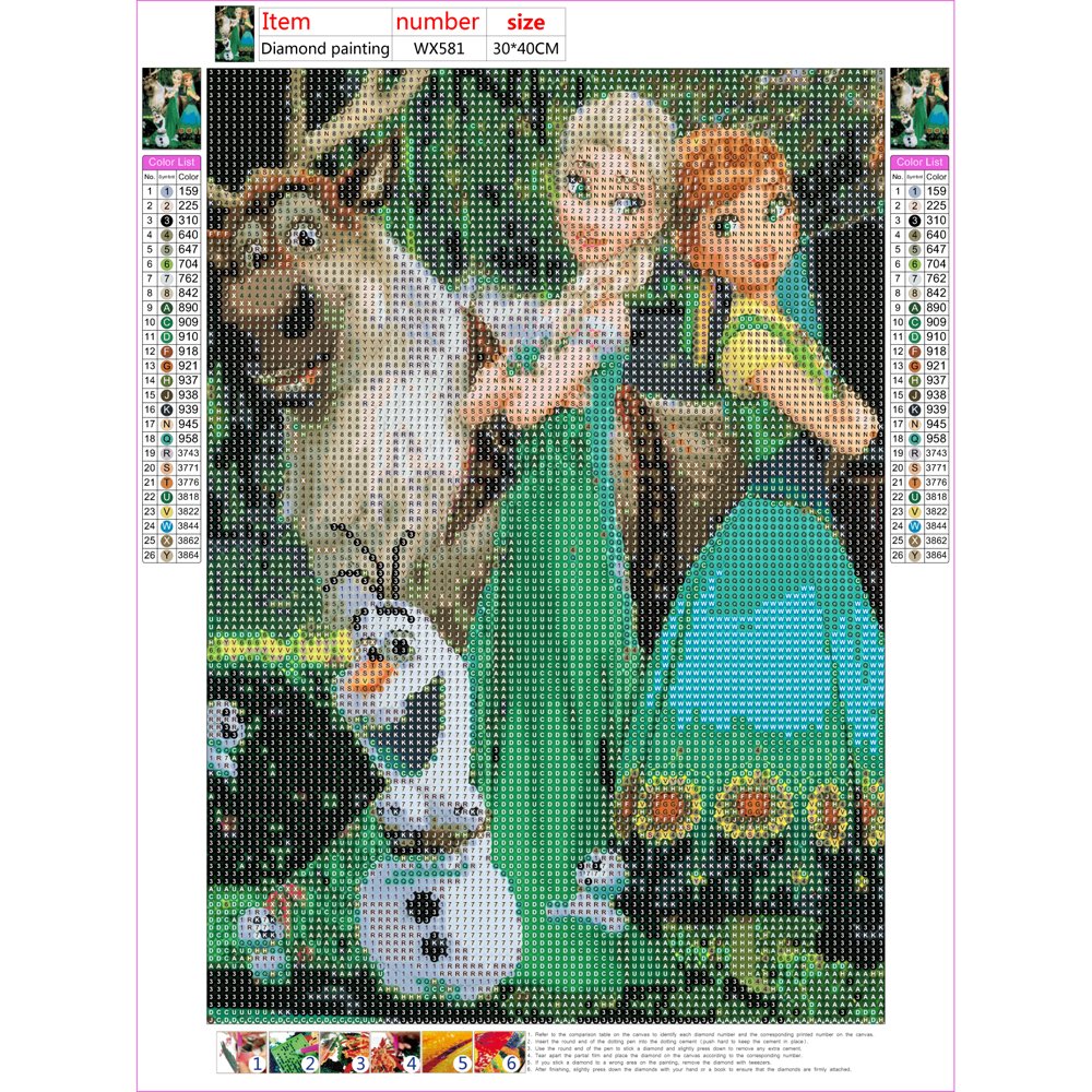 Diamond Painting - Full Round - Frozen B Princess