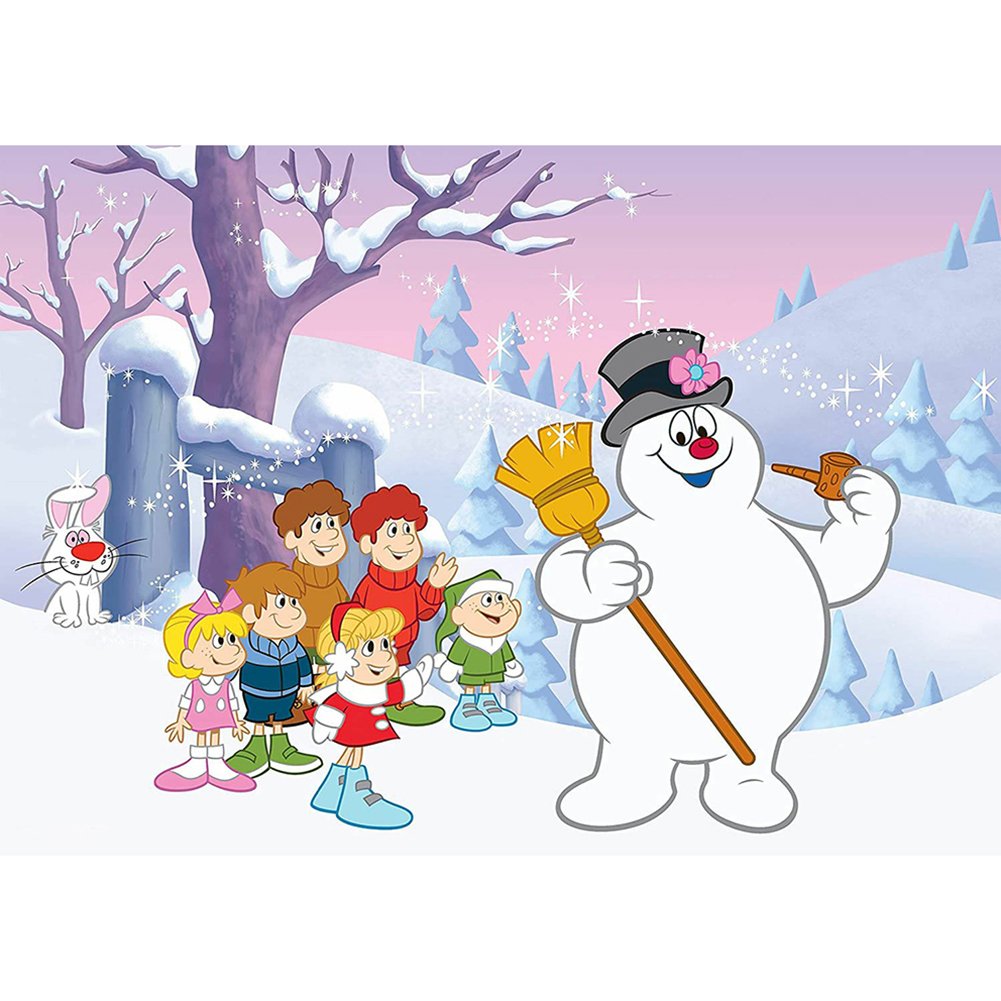 5D Diy Diamond Painting Kit Full Round Beads Snowman and Friends