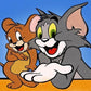 5D Diy Diamond Painting Kit Full Round Beads Tom & Jerry