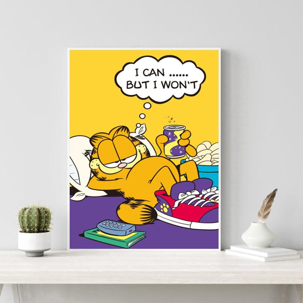 Diamond Painting - Full Round - Garfield Cat