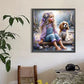 Diamond Painting - Full Round / Square - Dog and Girl M