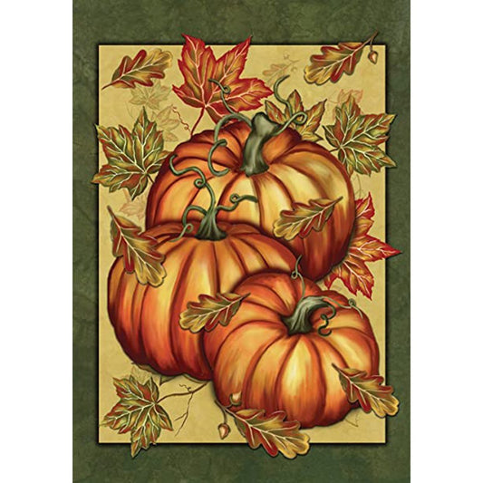 5D Diy Diamond Painting Kit Full Round Beads Pumpkins