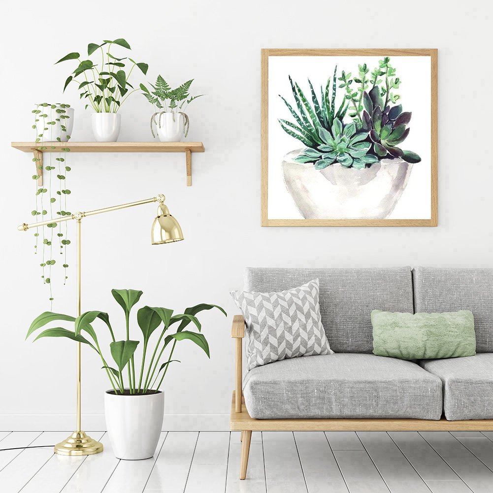 Diamond Painting - Full Round / Square -  Succulent