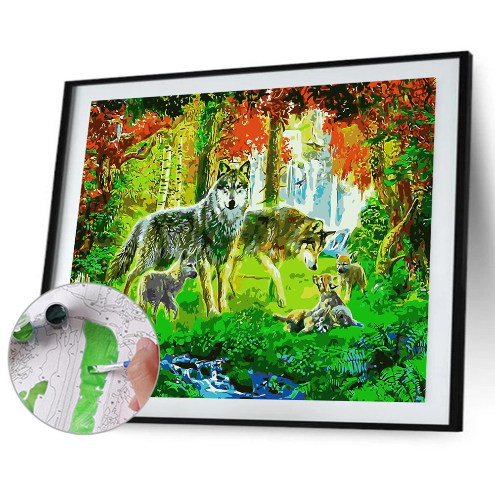 Paint By Number - Oil Painting - Wolf (40*50cm) F